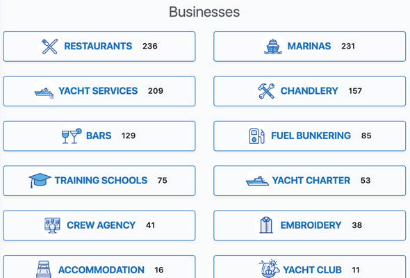 Yachtly Crew Business Directory Categories